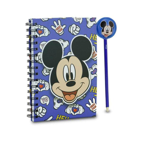 Libreta con bolígrafo Mickey Grins Disney - Collector4u.com