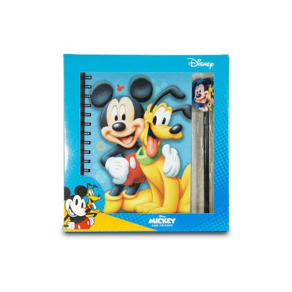 Libreta con bolígrafo Mickey & Pluto Disney - Collector4u.com