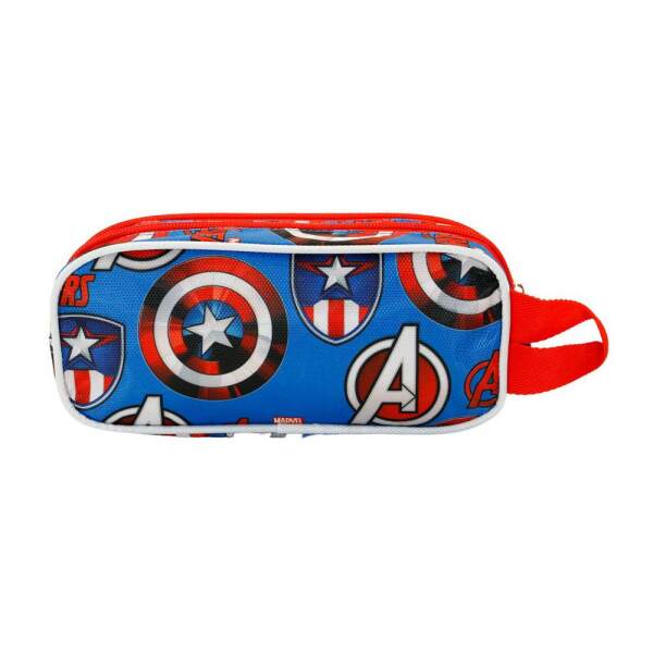 Estuche doble para lápices Captain America Gravity Marvel - Collector4u.com