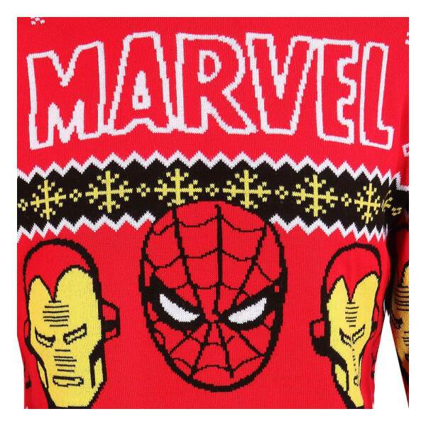 Suéter Christmas Jumper Faces Marvel Comics talla L - Collector4u.com
