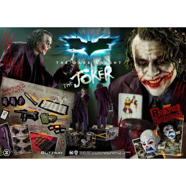 Estatua 1/3 The Joker The Dark Knight Bonus Version 72 cm - Collector4u.com