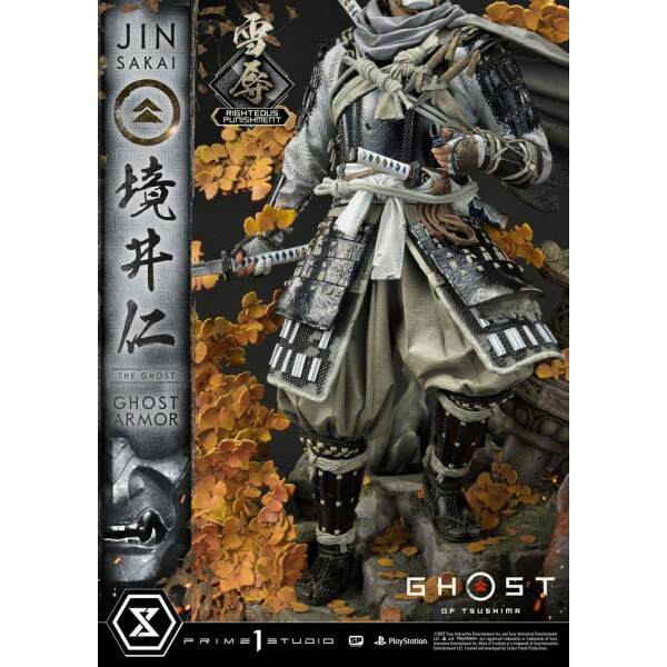 Estatua Jin Sakai The Ghost Righteous Punishment Ghost Armor Ghost of Tsushima 1/4 58 cm - Collector4u.com