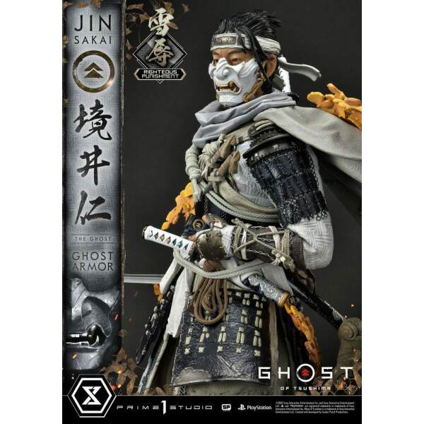 Estatua Jin Sakai The Ghost Righteous Punishment Ghost Armor Ghost of Tsushima 1/4 58 cm - Collector4u.com