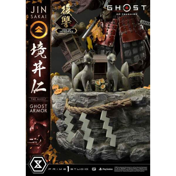 Estatua Jin Sakai The Ghost Vow of Vengeance Ghost Armor Ghost of Tsushima 1/4 58 cm - Collector4u.com