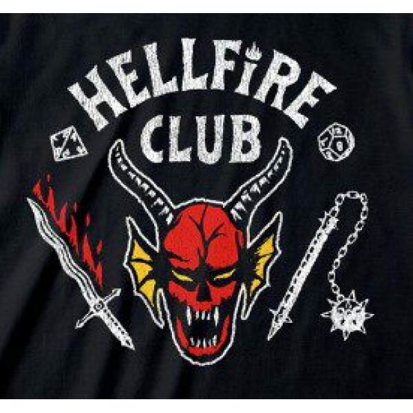 Camiseta Hellfire Club Logo Black talla S Stranger Things - Collector4u.com