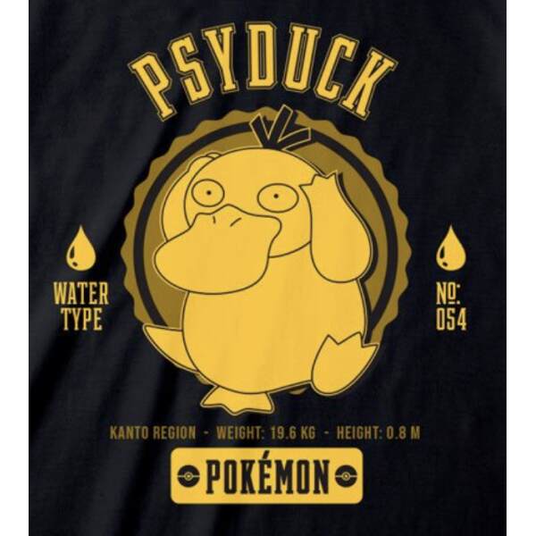 Camiseta Collegiate Psyduck Pokémon talla XL - Collector4u.com