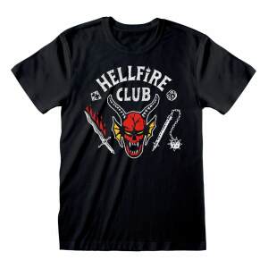 Camiseta Hellfire Club Logo Black Talla L Stranger Things