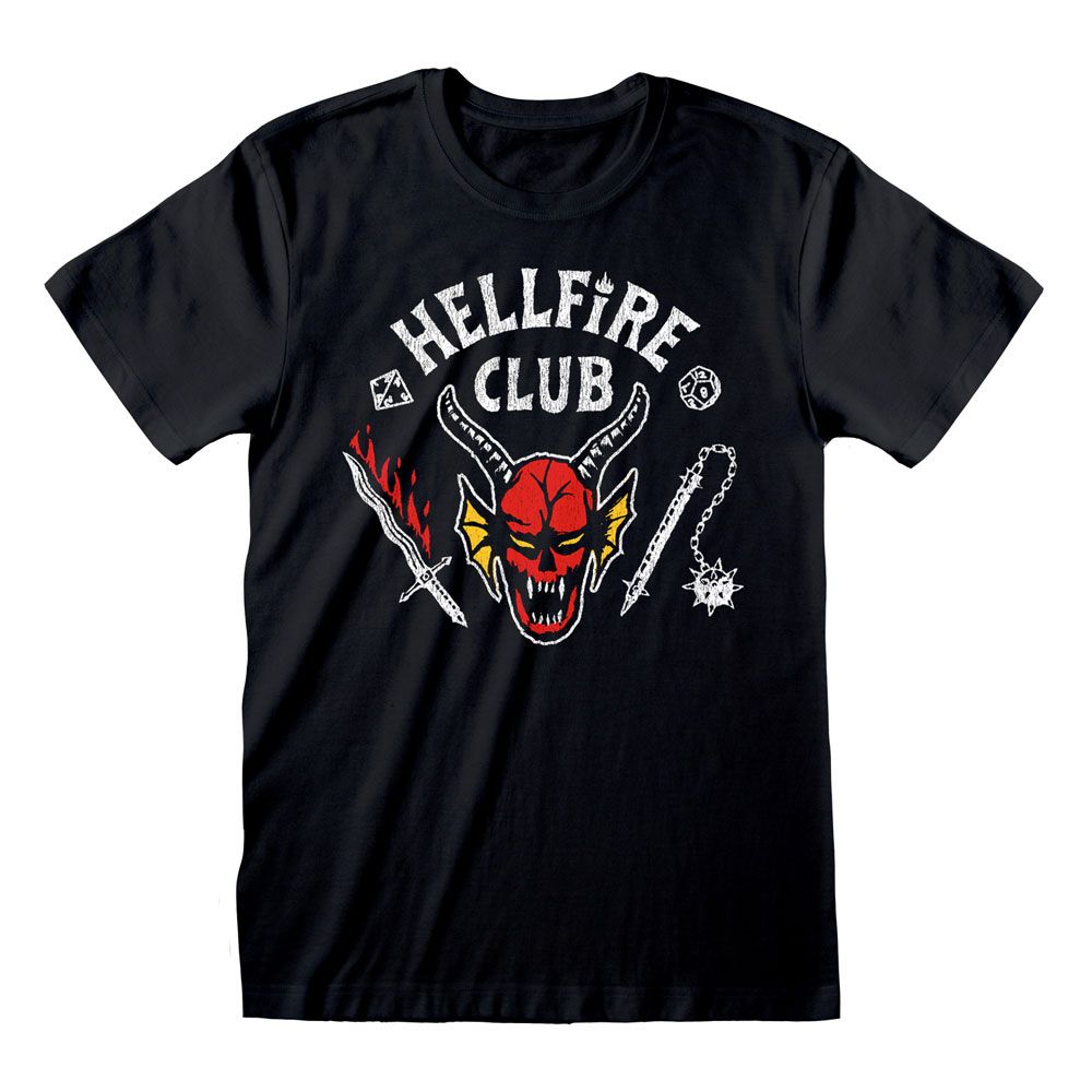 Camiseta Hellfire Club Logo Black Talla Xl Stranger Things 2