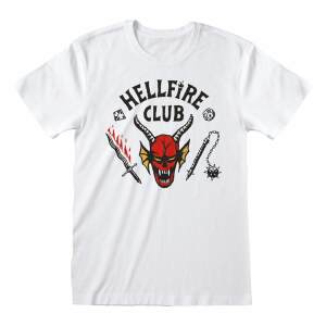 Camiseta Hellfire Club Logo White Talla L Stranger Things
