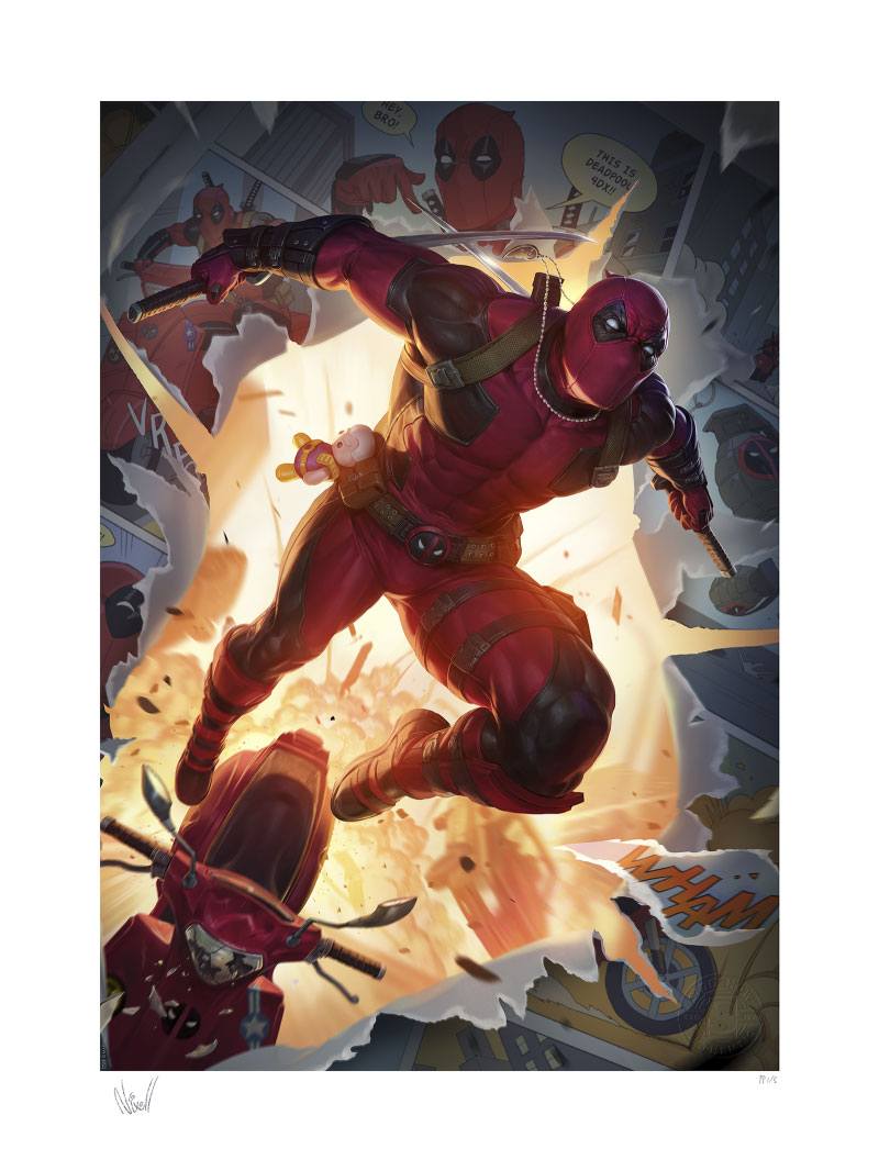 Litografía Deadpool Marvel 46 x 61 cm