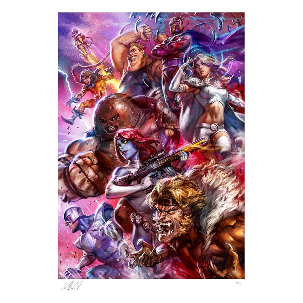 Litografía The Brotherhood of Mutants Marvel 46 x 61 cm