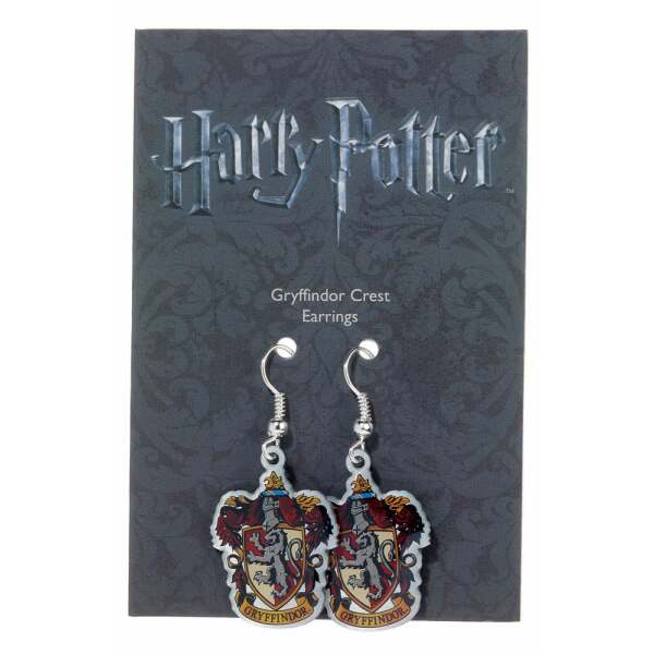 Pendientes Gryffindor Crest Harry Potter Plateado Collector4ucom