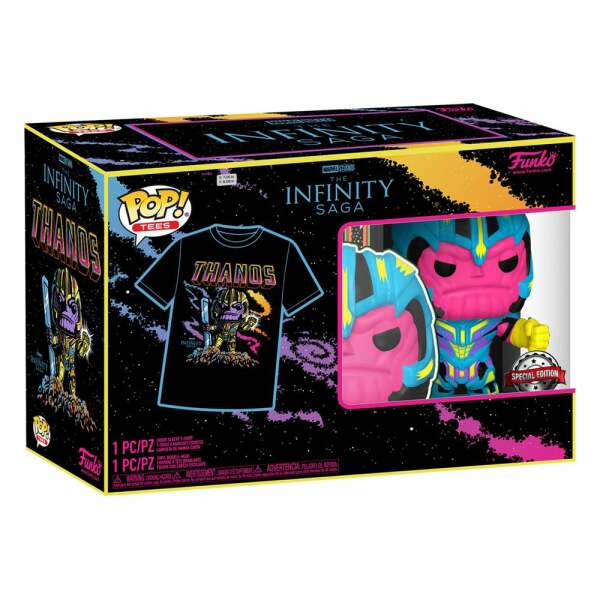 Minifigura y Camiseta Thanos Marvel POP! & Tee Set de (BKLT) talla S - Collector4u.com