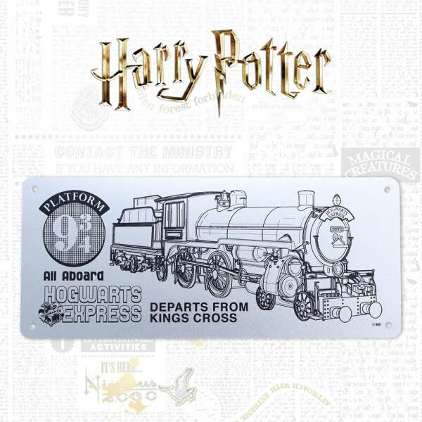 Placa de Chapa Hogwarts Express Schematic Harry Potter - Collector4u.com
