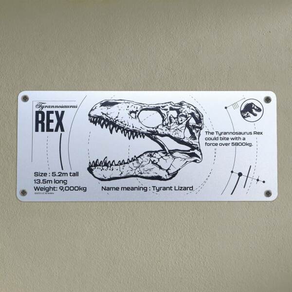 Placa de Chapa T-Rex Schematic Parque Jurásico - Collector4u.com