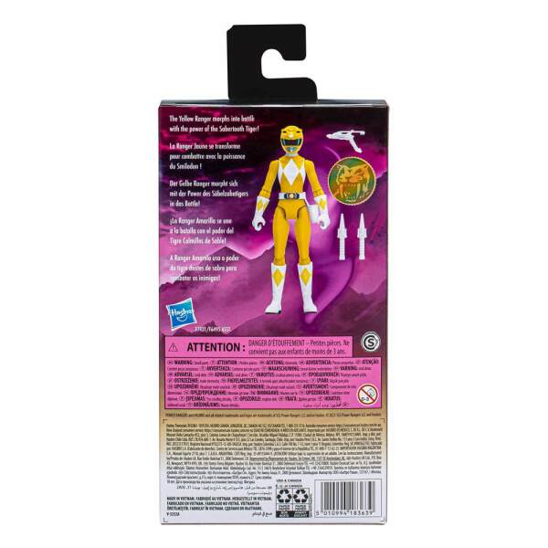 Figura Mighty Morphin Yellow Ranger Power Rangers 15 cm - Collector4u.com
