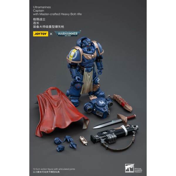 Figura 1/18 Ultramarines Captain with Master-Crafted Heavy Bolt Rifle Warhammer 40k 12 cm - Collector4u.com