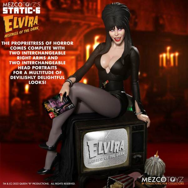 Estatua 1/6 PVC Static-6 Elvira Elvira Mistress of the Dark 42 cm - Collector4u.com