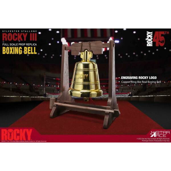 Réplica 1/1 Boxing Bell Rocky III 30 cm - Collector4u.com