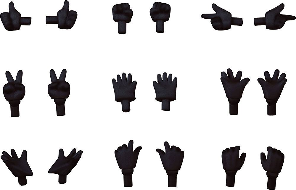 Accesorios para las Figuras Nendoroid Doll Hand Parts Set Gloves Ver Black Original Character