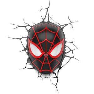 Lámpara 3D LED SpiderMan Miles Morales Face 3D Marvel Comics