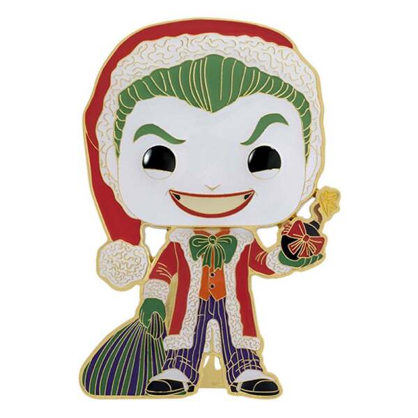 Pin Chapa esmaltada Joker DC Holiday POP! 10 cm