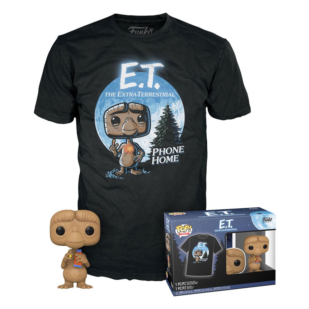Set de Minifigura y Camiseta E T w Reeses talla L E.T., el extraterrestre POP! & Tee