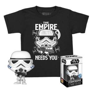 Set de Minifigura y Camiseta Stormtrooper KD talla XL Star Wars POP! & Tee