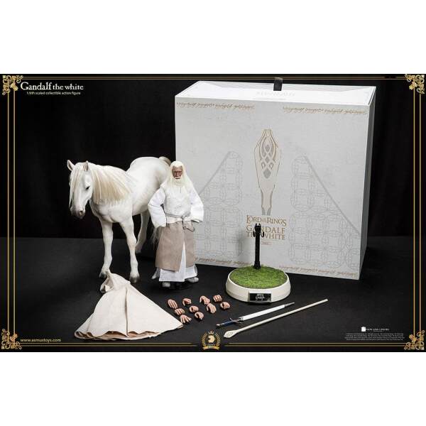Figura The Crown Series Gandalf el Blanco El Señor de los Anillos 1/6 30 cm - Collector4u.com