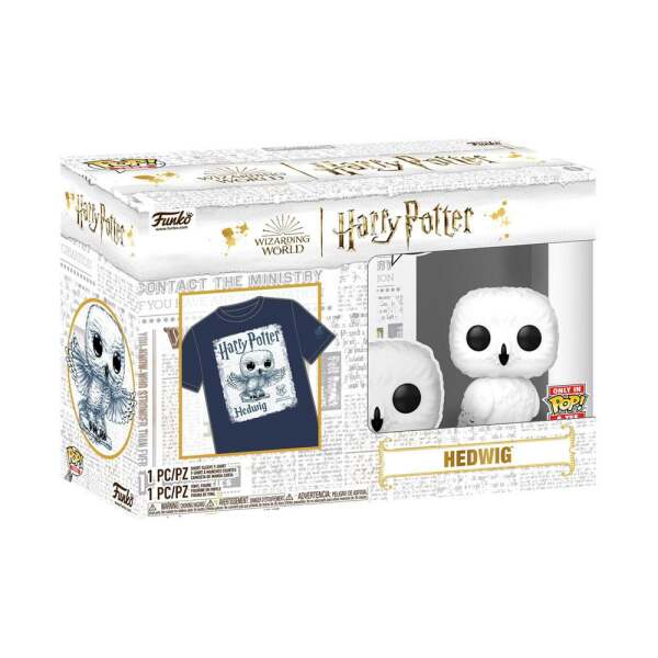 Set de Minifigura y Camiseta Hedwig talla L Harry Potter POP! & Tee - Collector4u.com