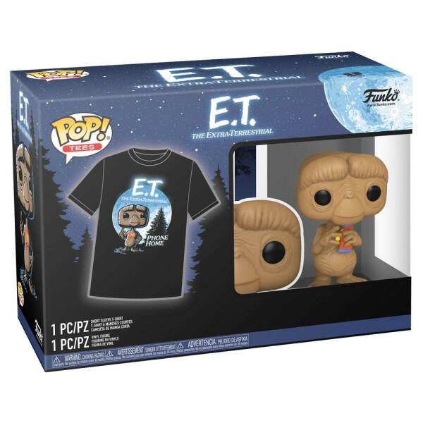 Set de Minifigura y Camiseta E T w Reeses talla XL E.T., el extraterrestre POP! & Tee - Collector4u.com