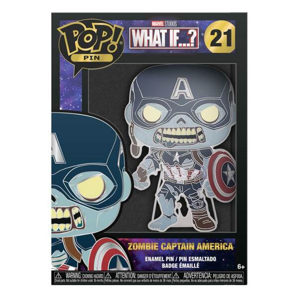 Pin Chapa esmaltada Zombie Captain America What If…? POP! 10 cm - Collector4u.com