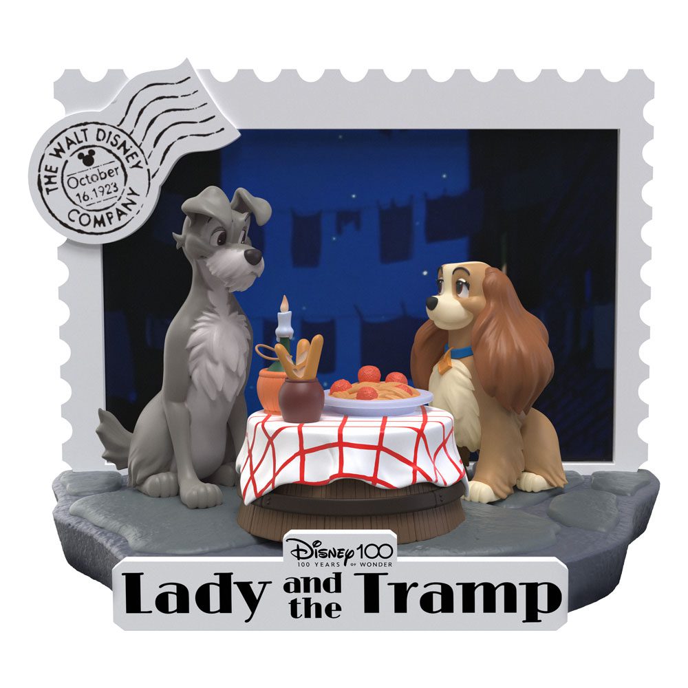 Diorama Lady And The Tramp Disney 100th Anniversary PVC D-Stage 12 cm