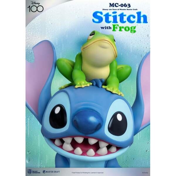 Estatua Master Craft Stitch with Frog Disney 100th 34 cm - Collector4u.com