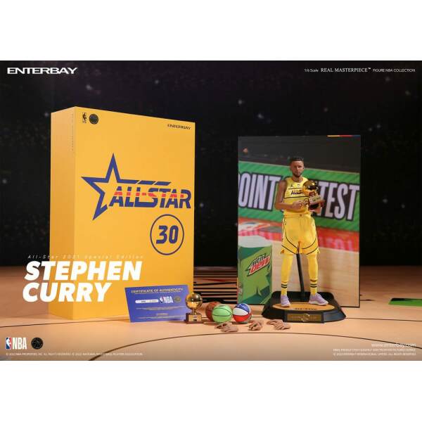 Figura Stephen Curry All Star 2021 Special Edition NBA Collection Real Masterpiece 1/6 30 cm - Collector4u.com