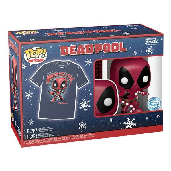 Minifigura y Camiseta Deadpool HLD Marvel POP! & Tee Set talla XL - Collector4u.com