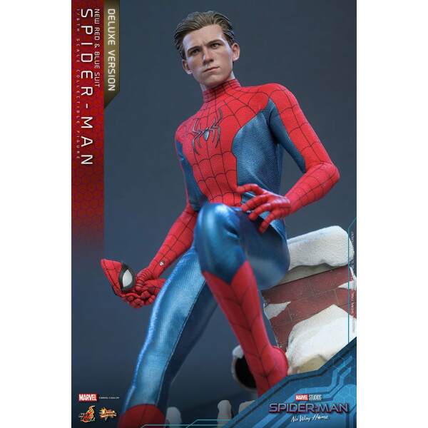 Figura Spiderman New Red and Blue Suit Deluxe Version Spider-Man: No Way Home Movie Masterpiece 1/6 28 cm - Collector4u.com