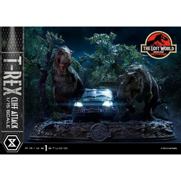 Estatua T Rex Cliff Attack Jurassic World The Lost World 1/15 53 cm - Collector4u.com