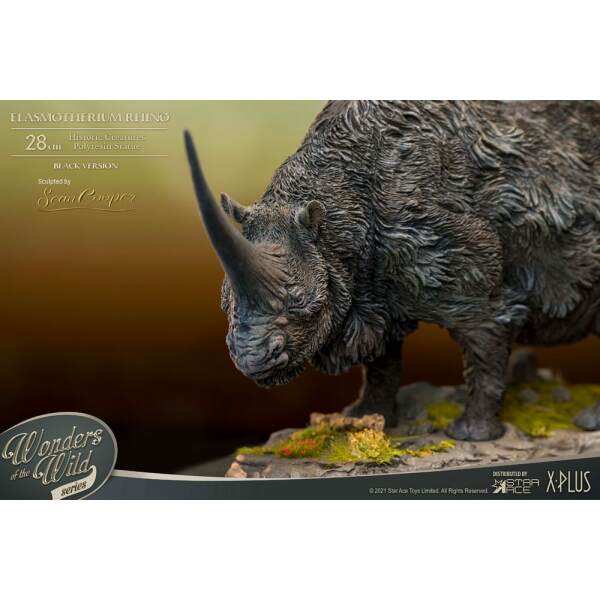 Estatua Rhino Elasmotherium (Black) 28 cm - Collector4u.com