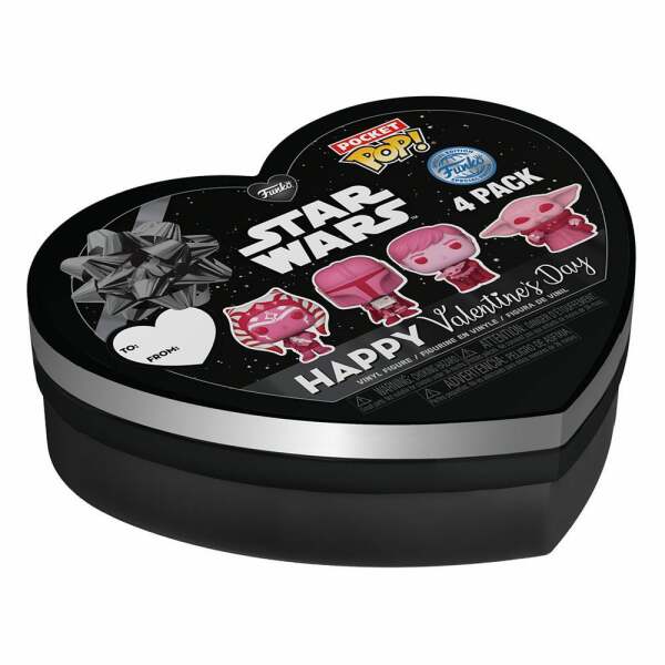 Pack De 4 Figuras Star Wars Valentines Pocket Pop Vinyl 4 Cm 3