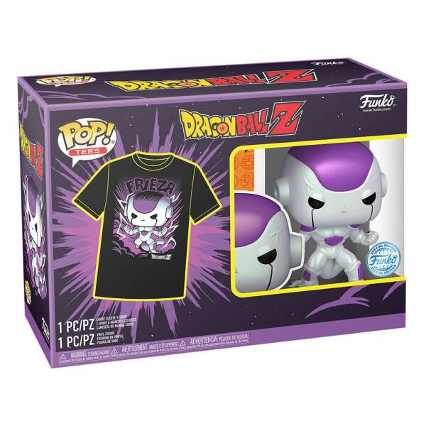 Set de Minifigura y Camiseta Frieza talla XL Dragonball Z POP! & Tee - Collector4u.com