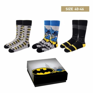 DC Comics Pack de 3 Pares de calcetines Batman 40-46