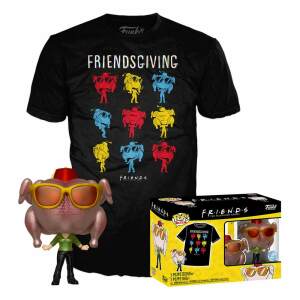 Friends POP! & Tee Set de Minifigura y Camiseta Monica w/Turkey talla XL