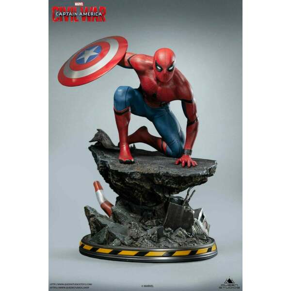 Captain America Civil War Estatua 1/4 Spider-Man Captain America Regular Version 40 cm