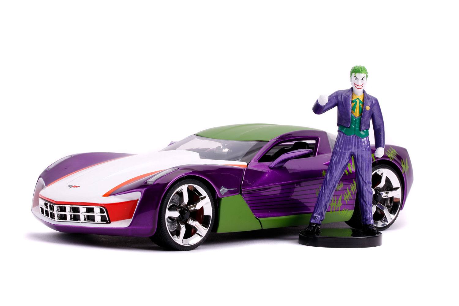 DC Comics Vehículo 1/24 2009 Chevy Corvette Stingray con Figura