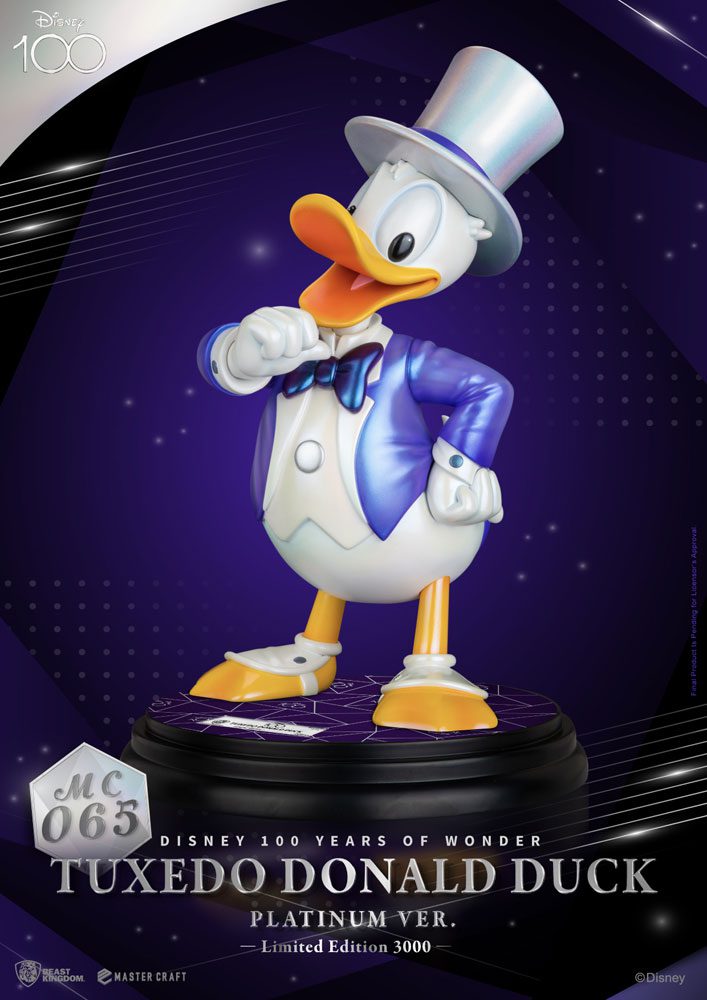 Disney 100th Estatua Master Craft Tuxedo Donald Duck (Platinum Ver.)