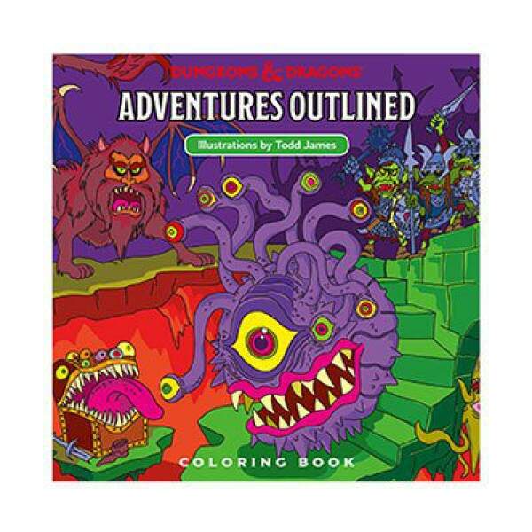 Dungeons & Dragons Adventures Outlined Libro para colorear - Collector4U