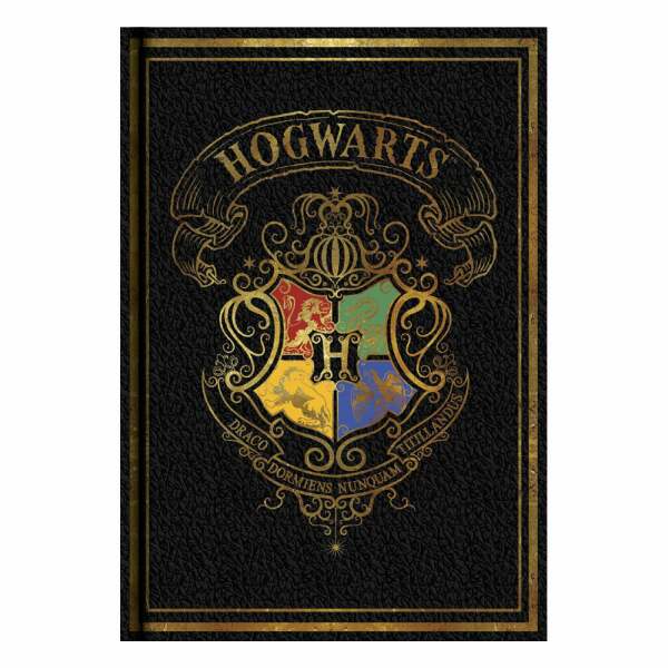 Harry Potter Bloc de notas negro Colourful Crest Caja (6) - Collector4U