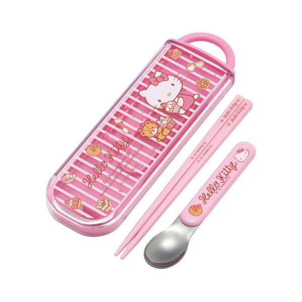 Hello Kitty Set Palillos & Cuchara Sweety pink - Collector4U