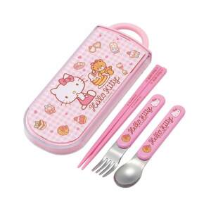 Hello Kitty Set Palillos & Cuchara & Tenedor Sweety pink - Collector4U
